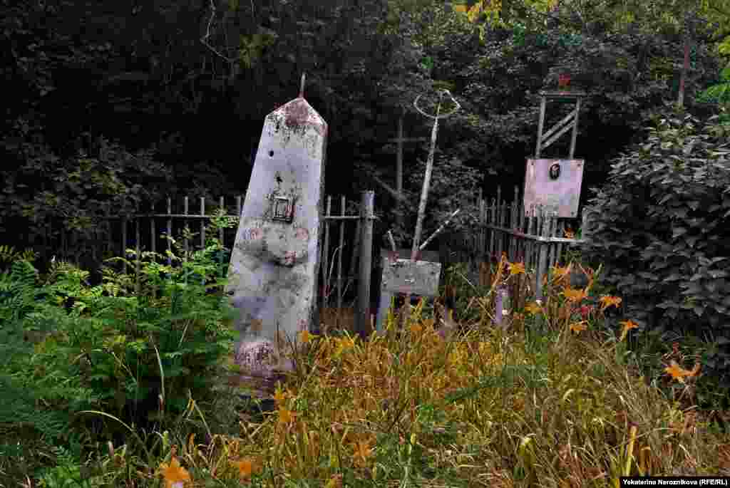 Soviet-era graves in the cemetery, which is three kilometers north of central Grozny