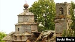 Церковь 1757 года постройки в селе Архангельские Кляри до реставрации