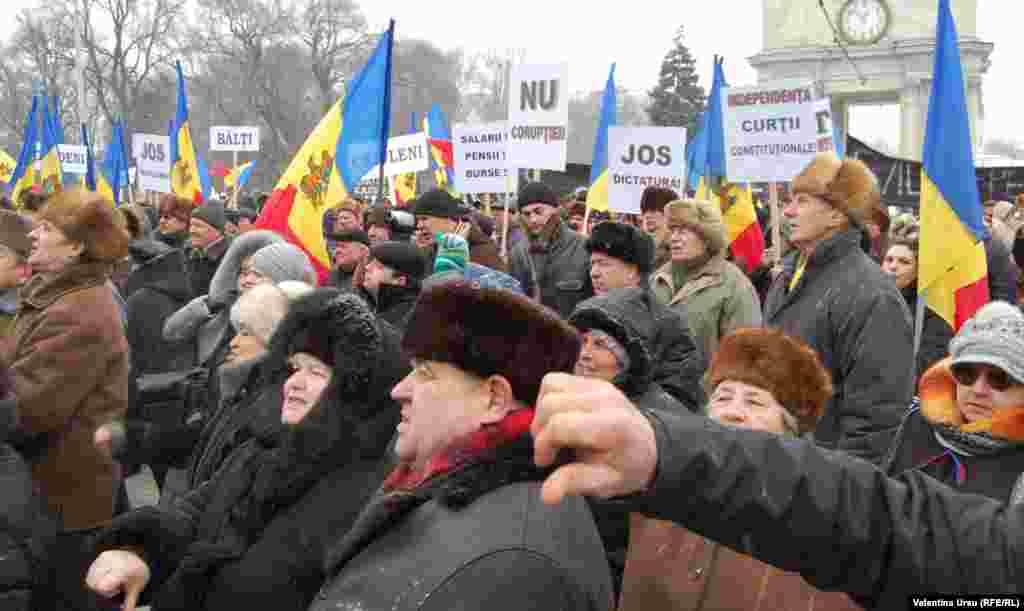 Moldova, Antigovernmental protest in Chisinau organized by the Committee for Defending the Constitution and Democracy, 12.02.2012