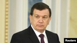 Президент Узбекистана Шавкат Мирзияев в Астане. 23 марта 2017 года. 