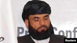 ارشیف، په قطر کې د طالبانو د سياسي دفتر د مرکچي پلاوي غړی سهيل شاهين 