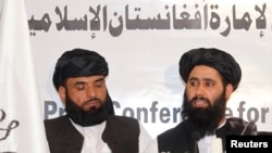 File photo of the Taliban representatives in Qatar in 2013.