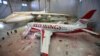 "Сухой Суперджет 100", покрашенный в ливрею авиакомпании Red Wings на заводе в Ульяновске