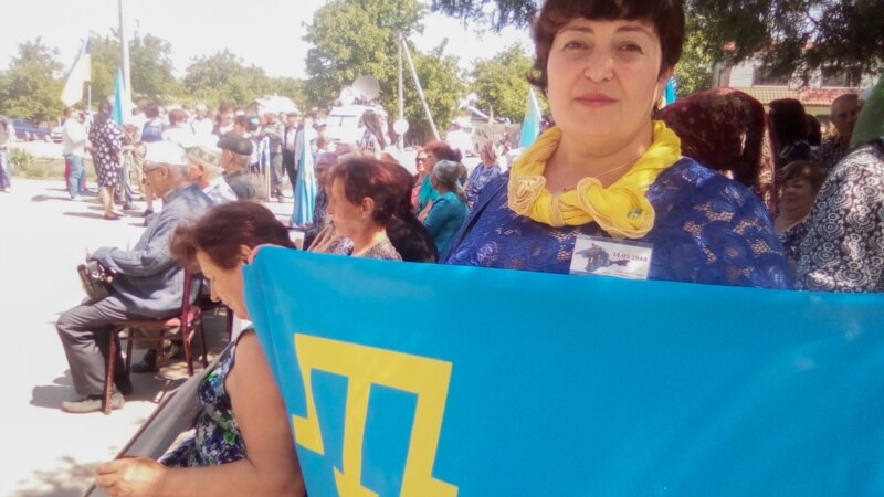 В Новоалексеевке на акции памяти жертв депортации крымских татар требовали освободить Крым