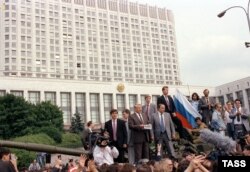 Выступление Бориса Ельцина во время августовского путча 1991 года