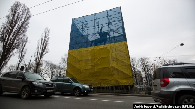 Пам’ятник більшовицькому військовому діячеві Миколі Щорсу в Києві, який підлягає декомунізації, 2017 рік