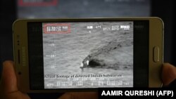 Պակիստանի նավատորմը տարածել է հնդկական սուզանավի մուտքը իր տարածքային ջրեր արգելելու գործողության տեսագրությունը, Իսլամաբադ, 5-ը մարտի, 2019թ.