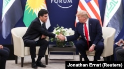 تصویر آرشیوی از دیدار دونالد ترامپ، رئیس‌جمهور آمریکا، با نچیروان بارزانی، رئیس اقلیم کردستان عراق