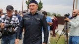 CHECHNYA -- Oyub Titiyev, the head of regional branch of Russian human rights group Memorial, leaves a jail after being released on parole, in Argun, June 21, 2019