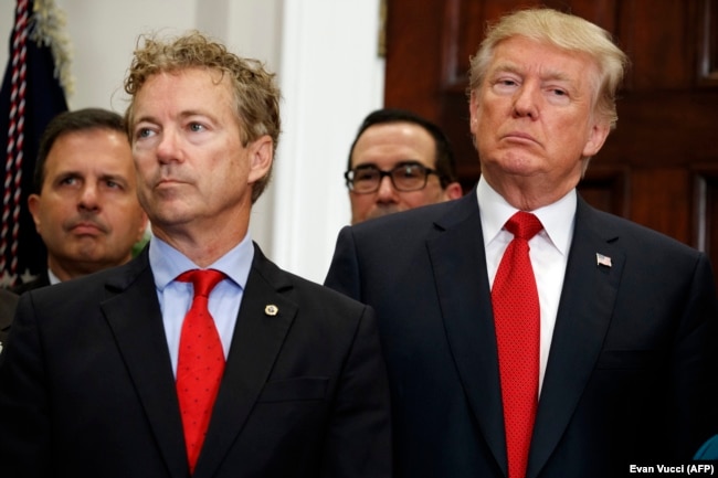 Senatori Rand Paul dhe Presidenti i SHBA-së Donald Trump