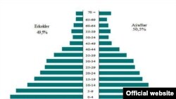 Türkmenistanda 1995-nji ýylda geçirilen ilat ýazuwynyň demografik görkezijisi.