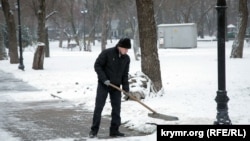 Сніг у Сімферополі. Архівне фото