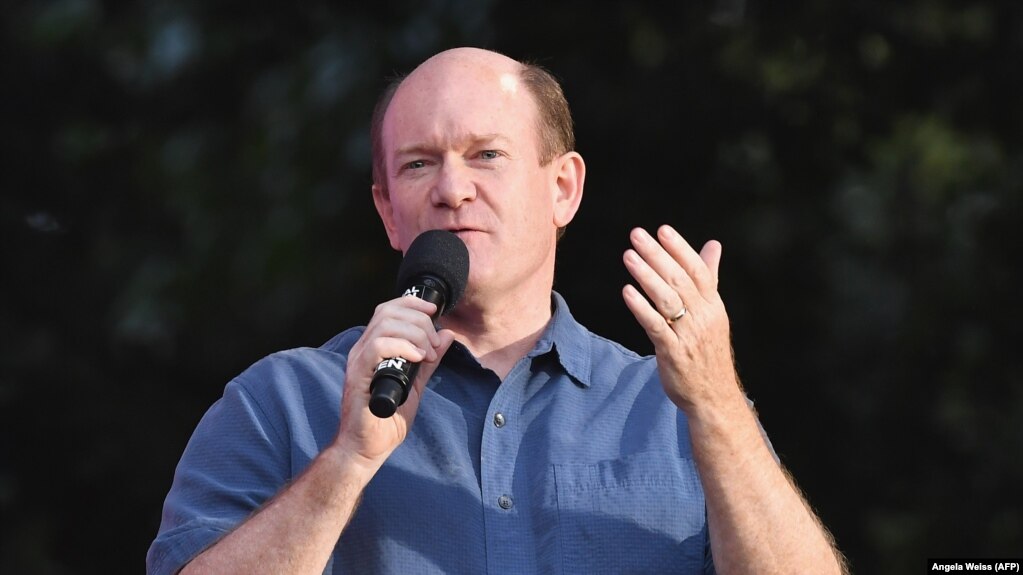 United States Senator Chris Coons speaks onstage during the 2018 Global Citizen Festival: Be The Generation, September 29, 2018 in New York City