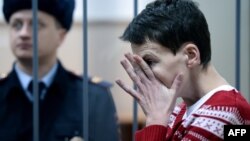 Надежда Савченко в Басманном суде Москвы. 4 марта 2015 года.