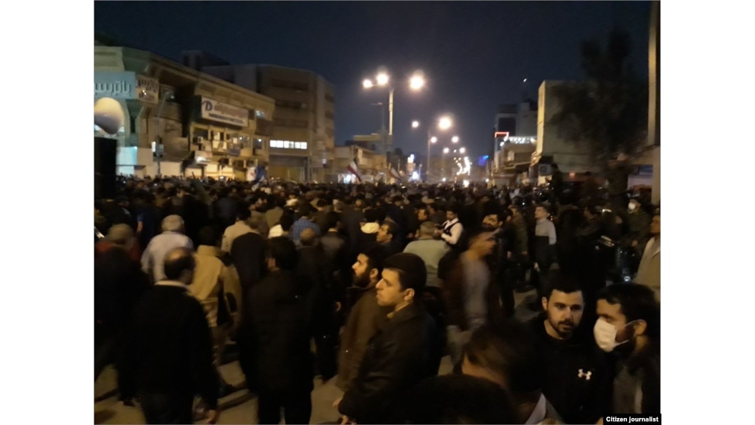 Protesters in Ahvaz