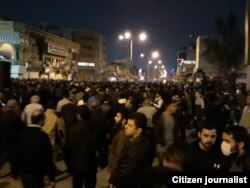 Protesters in Ahvaz