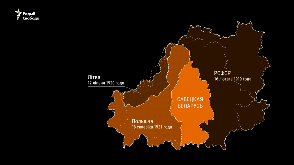 Мапа Беларусі ў 1919-1921 гадах