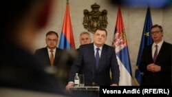 Predsednik RS Milorad Dodik i srpski član Predsedništva BiH Mladen Ivanić u Beogradu