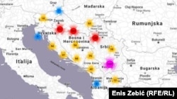 Interaktivna mapa žrtava rata na području Jugoslavije od 1991. do 2000. godine