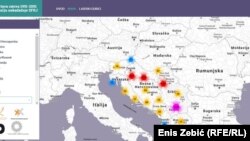 Interaktivna mapa žrtava rata na području Jugoslavije od 1991. do 2000. godine