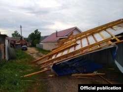 Последствия урагана в Альметьевске