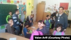 The camp in Presevo has seen the foundation of the first school for refugee children in the region.