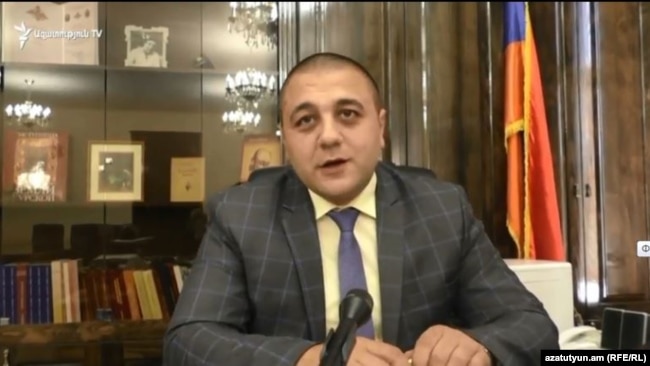 Շիրակի մարզպետ Կարեն Սարուխանյանը զրուցում է «Ազատության» հետ, Գյումրի, 18-ը հուլիսի, 2018թ․