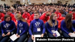 Российские спортсмены на заседании Олимпийского комитета, 12 декабря 2017 года