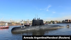 Подводная лодка «Сан-Хуан» в порту Буэнос-Айреса, Аргентина, 2 июня 2014 года.