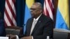 Američki ministar odbrane Lloyd Austin govori na virtuelnom sastanku Ukrajinske kontakt grupe u Pentagonu, Washington 23. maja 2022.