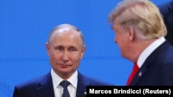 Владимир Путин и Дональд Трамп в Буэнос-Айресе, ноябрь 2018 года.