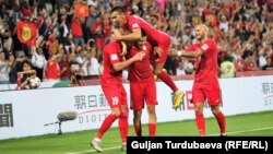 Игроки сборной Кыргызстана во время матча с Филппинами. 16 января 2019 года.