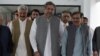 FILE: Pakistani Prime Minister Shahid Khaqan Abbasi (C) with his party leaders in Islamabad on August 1, 2017.