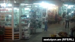 Armenia - Kiosks in an underground pass in Yerevan, 19Aug2011.