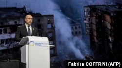 Премьер-министр Украины Денис Шмыгаль на Международной конференции по восстановлению Украины в Лугано