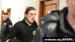 Избитый участник демонстрации в суде. Минск, 16 марта 2017 года