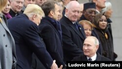 Трамп и Путин в Париже 11 ноября