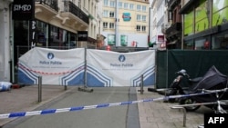 Відгороджена поліцією територія довкола торгового центру в Брюсселі, 21 червня 2016 року