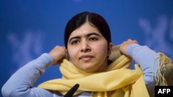 Pakistani Nobel Peace Prize laureate Malala Yousafzai (file photo)