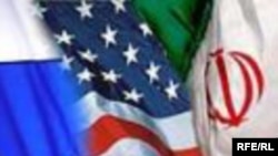 Iran -- USA and Iran Flags, 12Mar2009