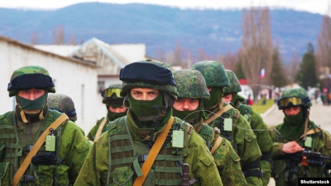 Российские военные в Крыму в марте 2014 года