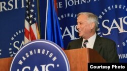 BBG Chairman Walter Isaacson speaks at celebrations marking the 60th anniversary of RFE's broadcasts to Czechoslovakia. Photo by Lillis Photography
