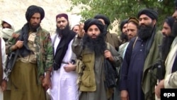 Former TTP leader Maulana Fazlullah (center) was killed in a U.S. drone strike along the Pakistan-Afghanistan border. (file photo)
