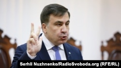 Михаил Саакашвили Киев сотында сөйлеп тұр. Украина, 3 қаңтар 2018 жыл.