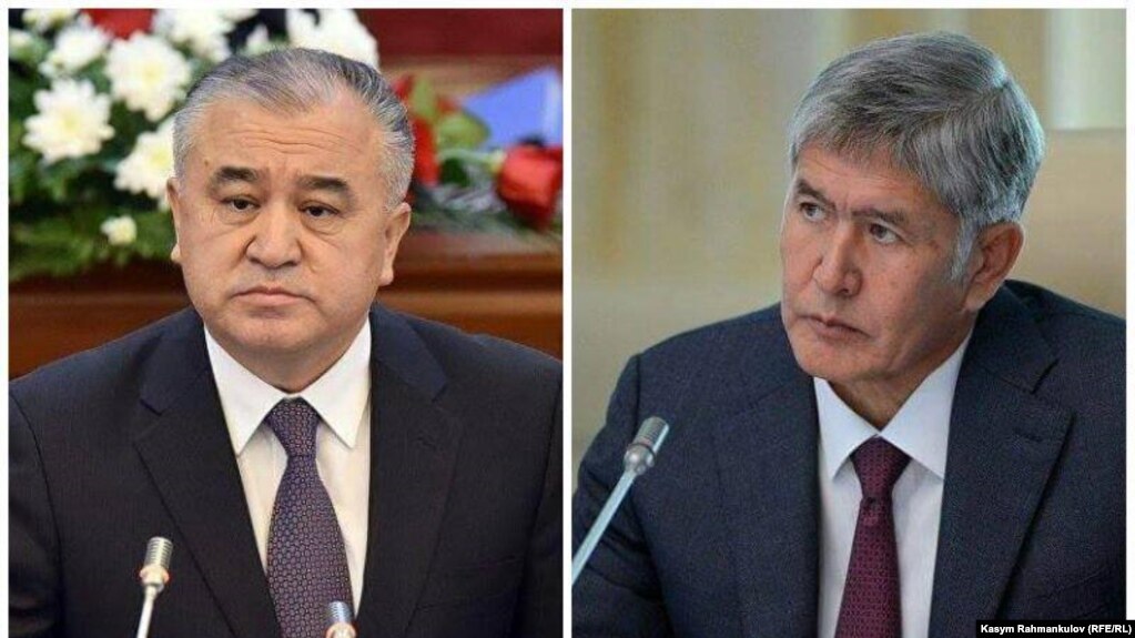 Kyrgyz opposition leader Omurbek Tekebaev (left) and President Almazbek Atambaev had enjoyed cordial relations until last summer. (file photo)