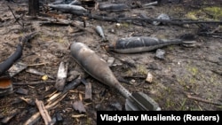 Неразорвавшиеся минометные снаряды в Украине (архивное фото)