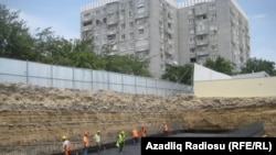 Азербайджан -- Строительство нового спортивно-концертного комплекса для «Евровидения» в Баку, июль 2011 г.