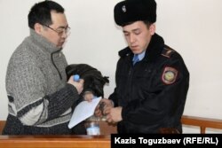 Ермек Нарымбаев в зале суда. Алматы, 20 января 2016 года.