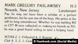 Mark Paslawsky's West Point Yearbook photo from 1981 (E-Yearbook.com)