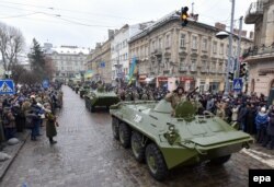 Марш захисників на честь Дня Збройних Сил України. Львів, 6 грудня 2016 року